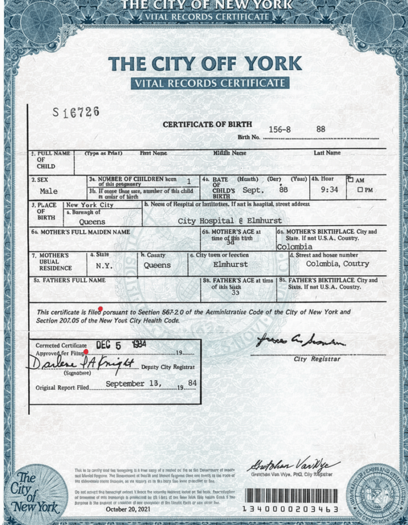 actas de nacimiento traducidas al ingles