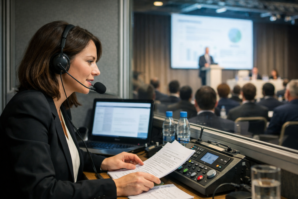 Interpretación simultánea para eventos corporativos