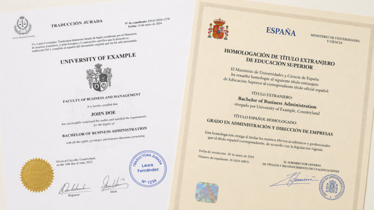 Traducción jurada para homologar estudios en España